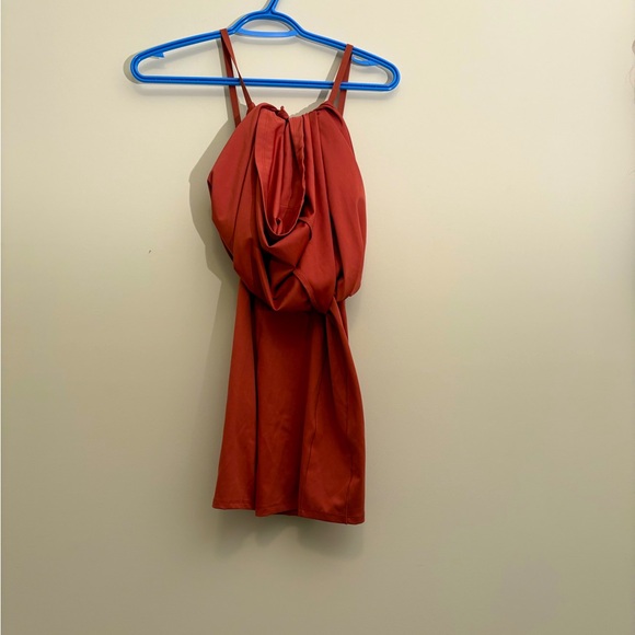 Madewell Rust Sleeveless Dress with built in shorts - Picture 3 of 4